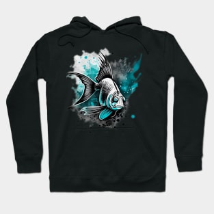 Very funny swimming fish colorful Hoodie